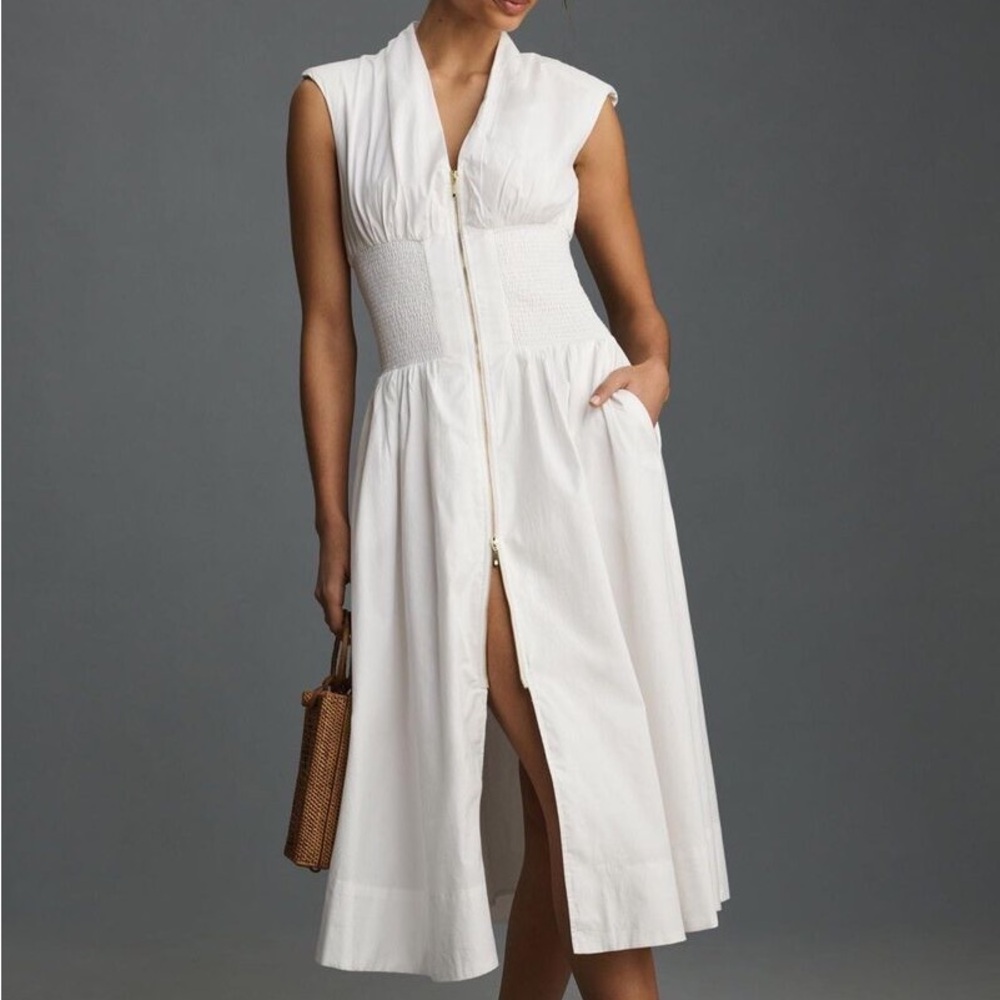 Anthropology Tommie Dress, white, 2X